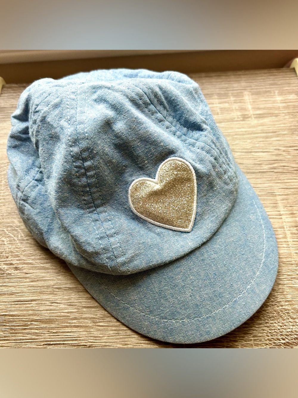 wonder nation Light Blue Cap with Glitter Heart